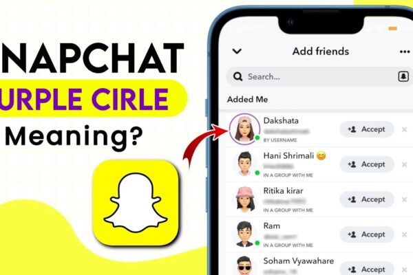 what does the purple circle mean on snapchat